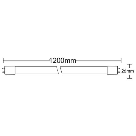 Tub cu led t8-1.2mt sİngle sİde 18w g13 advance 4200k