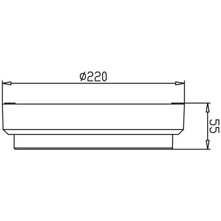 BULKHEAD ROUND 18W WHITE 3000K