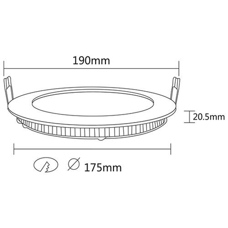 SMD-CRD 15W PANEL 3000K