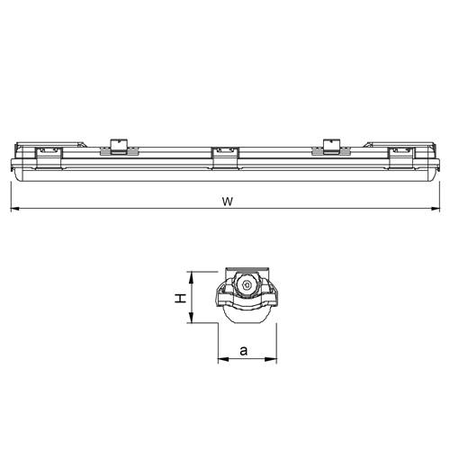 Corp de iluminat WATER PROOF FIXTURE 2x0.6MT