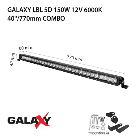 Proiector bara LED GALAXY LBL 5D 150W 12/24V 6000K