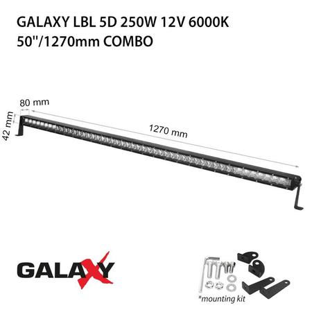 Proiector bara LED GALAXY LBL 5D 250W 12/24V 6000K