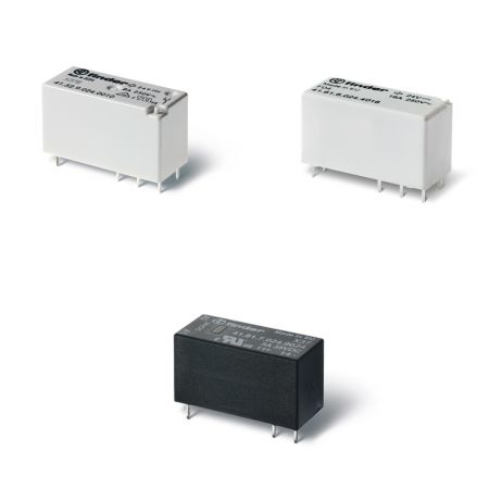 Releu miniaturizat implantabil (PCB) - 1 contact, 12 A, C (contact comutator), 5 V, Protecție la fluxul automat de cositorire (RT II), C.C., AgNi, PCB - 3.5 mm intre pinii contactului, Niciuna