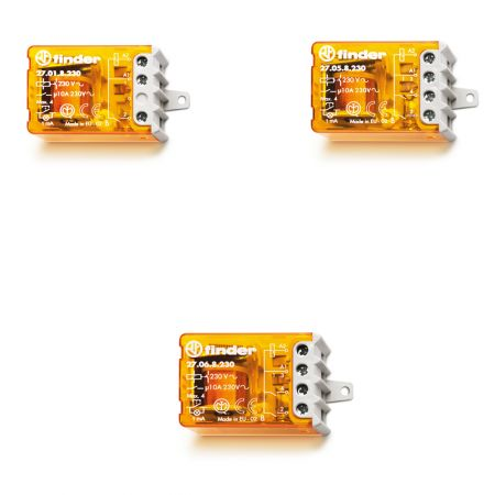 Releu pas cu pas electromecanic - 1 ND – 2 secvente, Standard, 230 V, Terminale cu surub tip ”menghina”, cu limitator de putere pe bobina, C.A. (50/60Hz)