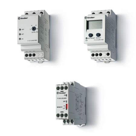 Releu de supraveghere/monitorizare și control - 1 contact, 10 A, Fara memorarea defectului, C (contact comutator), 230 V, C.A. (50/60Hz), Supravegherea retelei monofazate de C.A., Functie de baza, Doua trepte de intarziere selectabile