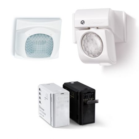 Senzor de miscare (crepuscular) - 230 V, Push-button connection, white, C.A. (50/60Hz), 1 output, 200W, Standard, Wall mounting residential switch boxes