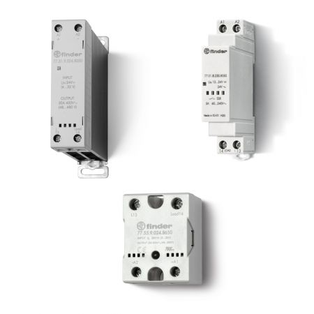 Releu electronic modular (ssr) - 24 v, 60...440 v ac, 30 a la ieșire, aleatorie, 1 nd, carcasa modulara (plastic sau radiator/plastic) montare pe șina, c.c., “relay style” (input and output on opposite sides)