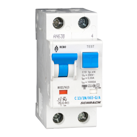 Combined mcb/rcd (rcbo) c13/1+n/30ma/type a, g