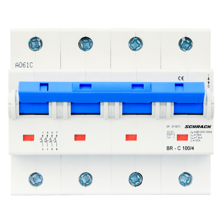 Intreruptor automat C 100A, 4 poli, 10kA