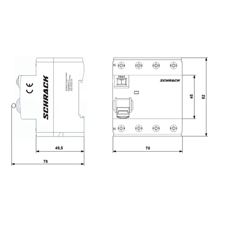 Intreruptor diferential AMPARO (10kA), 40A, 4-poli, 30mA, G