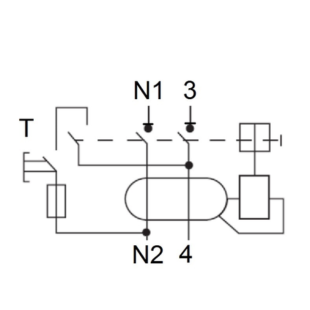 Intreruptor diferential AMPARO (10kA), 63A, 2-poli, 100mA