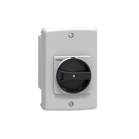 Flush-mount enclosure ip65 (4x) for sm1r... with rotary actuator black. width 87mm