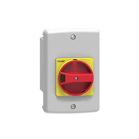 Flush-mount enclosure ip65 (4x) for sm1r... with rotary actuator red/yellow. width 87mm