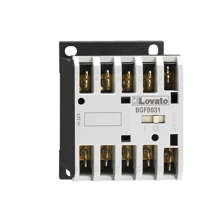 Contactor tripolar, curent lucru (ac3) = 9a, dc bobina, 12vdc, 1no contact auxiliar, faston terminals