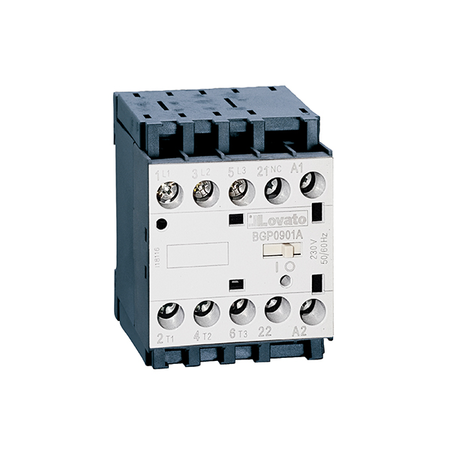 Contactor tripolar, curent lucru (ac3) = 9a, dc bobina, 60vdc, 1nc contact auxiliar, rear pcb solder pin