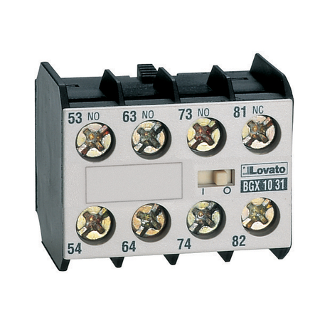 Contact auxiliar FOR REVERSING AND CHANGEOVER ASSEMBLIES. SCREW TERMINALS., FOR BG SERIES MINI-CONTACTORS, 2NO + 2NC