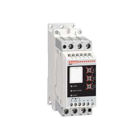 SOFT STARTER, ADXC… TYPE, cu releu by-pass integrat. trifazat 400VAC MOTOR CONTROL, AUXILIARY SUPPLY: STARTER 110…400VAC (L1-L2-L3 INPUTS); START COMMAND 110-400VAC (A1-A2 TERMINALS), 45A