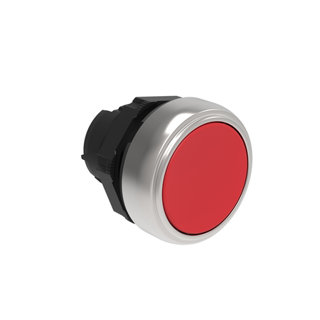 Push-push button actuator Ø22mm platinum series, flush. push on-push off, red