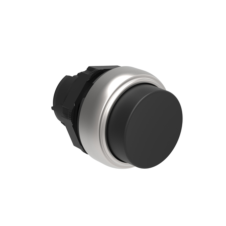 Push-push button actuator Ø22mm platinum series, extended. push on-push off, black