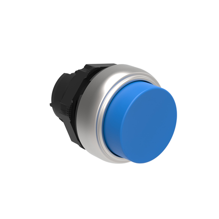 Push-push button actuator Ø22mm platinum series, extended. push on-push off, blue