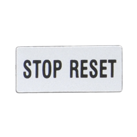 Eticheta cu text pentru LPX AU100 LEGEND HOLDER, STOP RESET