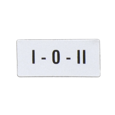 Eticheta cu text pentru LPX AU100 LEGEND HOLDER, INTERNATIONAL LABELS FOR SELECTOR SWITCHES, I - 0 - II