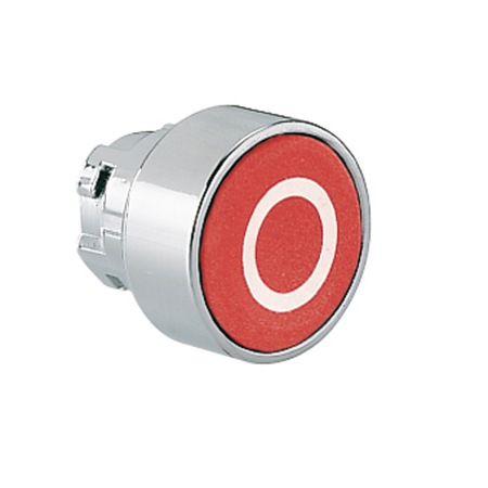 Push buton , diametru, with symbol, Ø22mm 8lm metal series, flush, stop / red