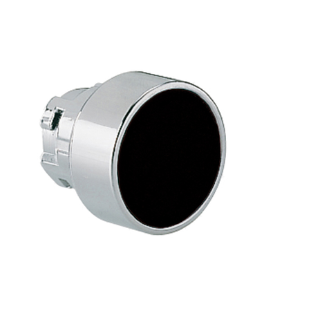 Push-push button actuator, Ø22mm 8lm metal series, flush, black