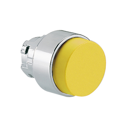 PUSH-PUSH BUTTON ACTUATOR, Ø22MM 8LM METAL SERIES, EXTENDED, YELLOW