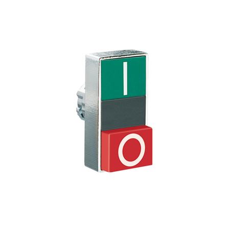 Buton dublu, diametru, Ø22MM 8LM METAL SERIES, 1 EXTENDED AND 1 FLUSH PUSH BUTTONS. BOTH diametru, GREEN -RED