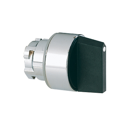 Selector switch actuator knob, Ø22mm 8lm metal series, 3 pozitii, 1 - 0 - 2