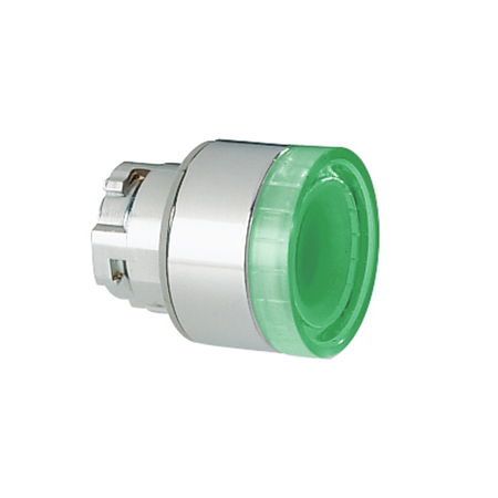 Buton luminos, diametru, Ø22MM 8LM METAL SERIES, FLUSH, WITH SIDE VISIBILITY, GREEN