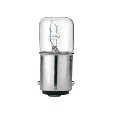 INCANDESCENT BULB, 5W, BA15D FITTING, 24VAC/DC