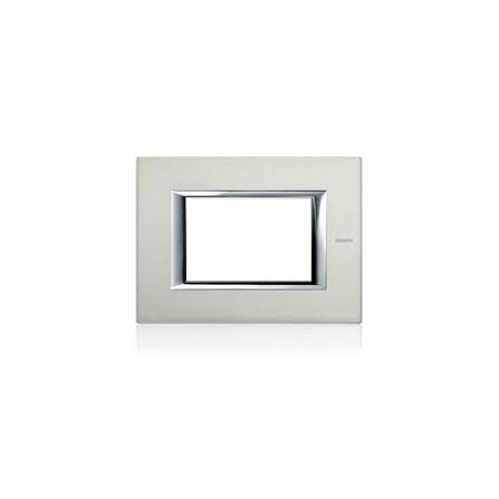 Placa ornament 2 module brushed aluminium bticino axolute