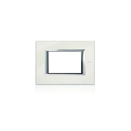 Placa ornament 2 module white limoges bticino axolute