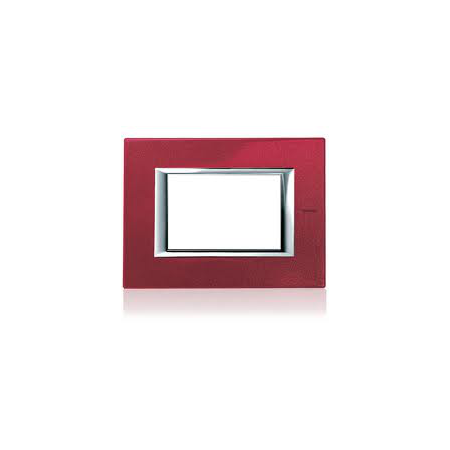 Placa ornament 2 module red china bticino axolute