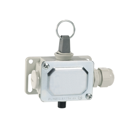 ROPE-PULL LEVER Limitator de cursaES FOR NORMAL STOPPING, WITHOUT RESET BUTTON, CONTACTS 1NO+1NC. IP40. 25N OPERATING FORCE