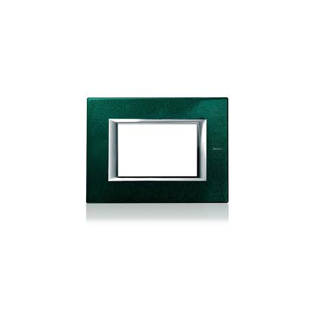 Placa ornament 2 module green sevres bticino axolute