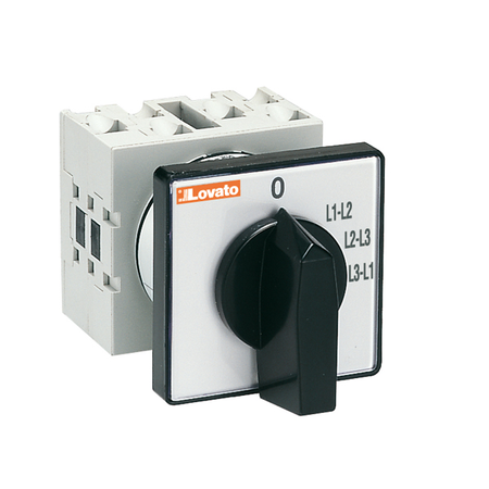 Intrerupator rotativ cu came, GX SERIES, U montaj pe panou. VOLTMETER SWITCH, FOR 1 PHASE tensiune AND 3 PHASE TO PHASE tensiune READINGS3 WAFERS – SCHEME 60, 16A