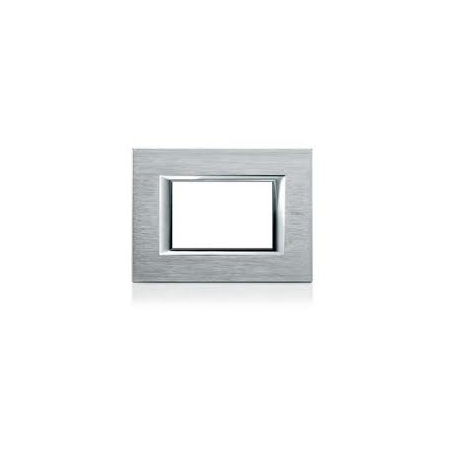 PLACA ORNAMENT 2 MODULE brushed chrome BTICINO AXOLUTE