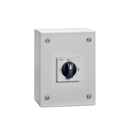 THREE-POLE LINE CHANGEOVER SWITCHES I-0-II IN IEC/EN IP65 METAL ENCLOSURE, 25A