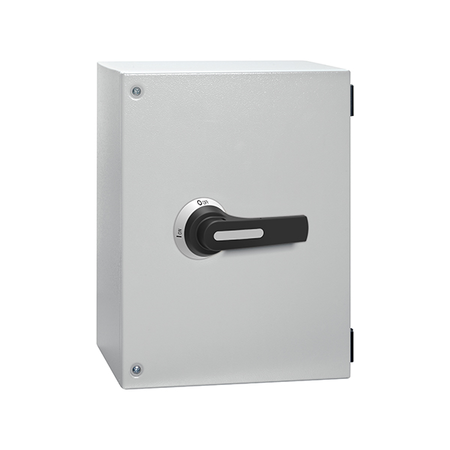 THREE-POLE LINE CHANGEOVER SWITCHES I-0-II IN IEC/EN IP65 METAL ENCLOSURE, 315A