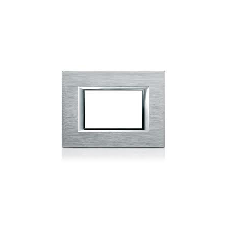 PLACA ORNAMENT 6 MODULE BRUSHED mercury BTICINO AXOLUTE