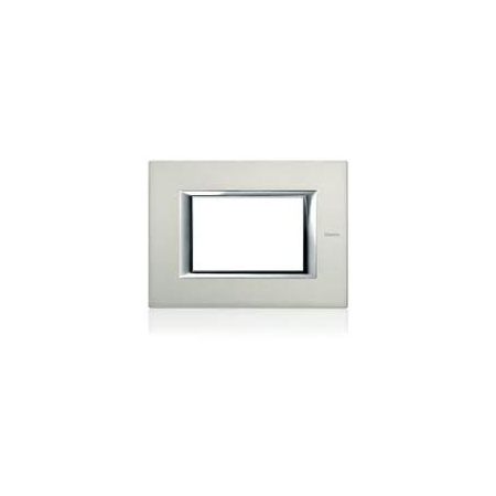 PLACA ORNAMENT 2 MODULE silver BTICINO AXOLUTE