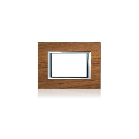 PLACA ORNAMENT 2 MODULE LEMN teak BTICINO AXOLUTE