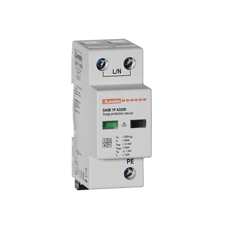 Descarcator tip 1 si 2 modnobloc, IEC IMPULSE CURRENT IIMP (10/350ΜS) 12.5kA PER POLE, 1P. Cu contact comanda de la distanta