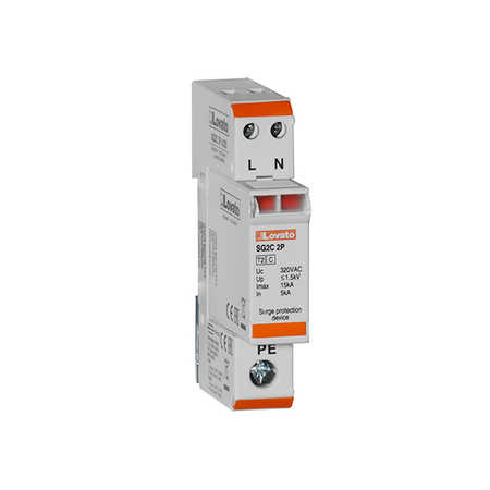 Descarcator tip 2 cu cartus, RATED DISCHARGE CURRENT IN (8/20MS) 5KA PER POLE, 2P