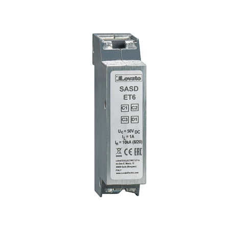 SURGE PROTECTION DEVICE TYPE C2-D1 FOR LINE ETHERNET CAT. 6 - POWER OVER ETHERNET (POE), RATED DISCHARGE CURRENT IN (8/20μs) 10kA