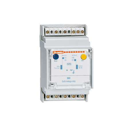 EARTH LEAKAGE RELAY WITH 1 OPERATION THRESHOLD, MODULAR, 35MM DIN (IEC/EN 60715) RAIL MOUNTING. EXTERNAL CT. FIXED TRIPPING SET POINT AND TIME, 24-48VAC/DC