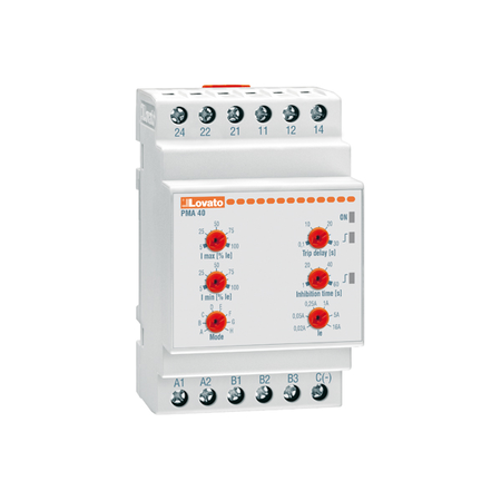 Current monitoring relay for single-phase system, ac/dc minimum and maximum current control, 0.02 - 0.05 - 0.25 - 1 - 5 - 16a